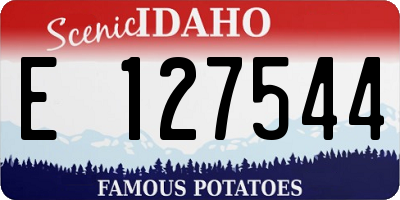 ID license plate E127544