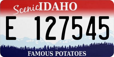 ID license plate E127545