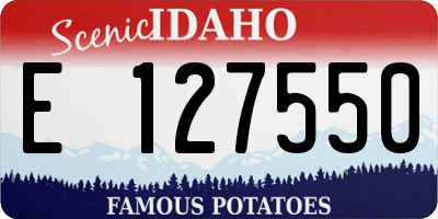 ID license plate E127550
