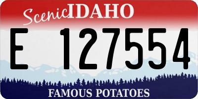 ID license plate E127554