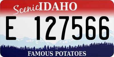 ID license plate E127566