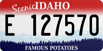 ID license plate E127570