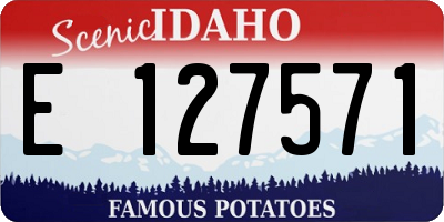 ID license plate E127571