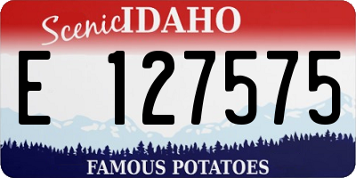 ID license plate E127575