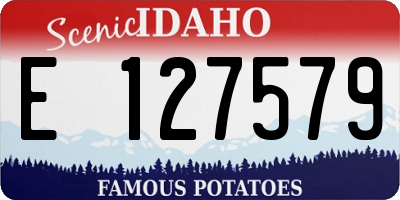 ID license plate E127579