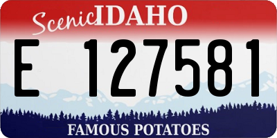 ID license plate E127581
