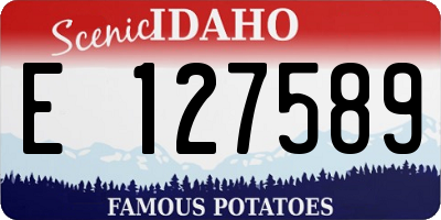 ID license plate E127589