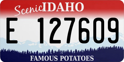 ID license plate E127609