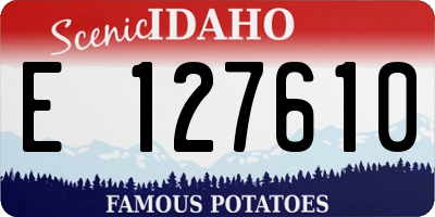 ID license plate E127610