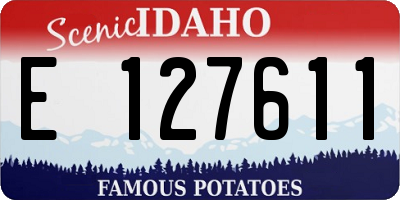 ID license plate E127611
