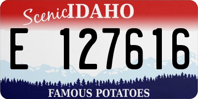 ID license plate E127616