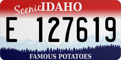 ID license plate E127619