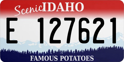 ID license plate E127621