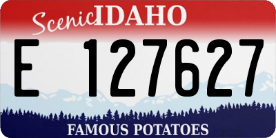 ID license plate E127627