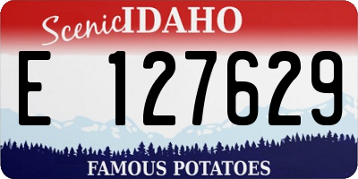 ID license plate E127629