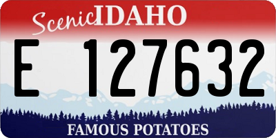 ID license plate E127632