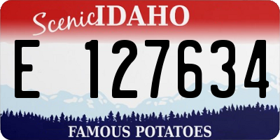 ID license plate E127634