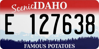ID license plate E127638
