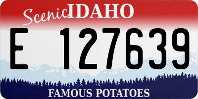 ID license plate E127639