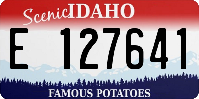 ID license plate E127641