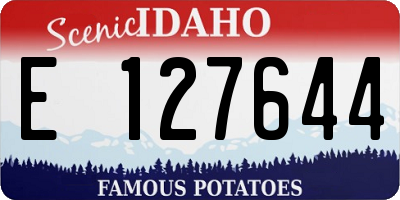 ID license plate E127644