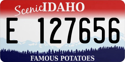 ID license plate E127656