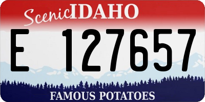 ID license plate E127657