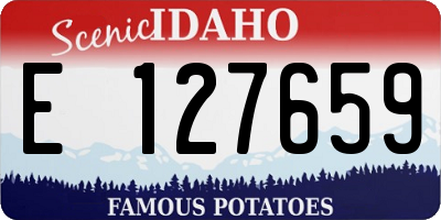 ID license plate E127659