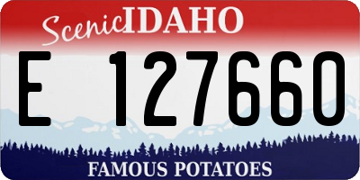 ID license plate E127660