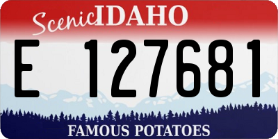 ID license plate E127681