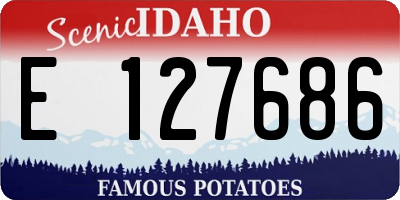 ID license plate E127686