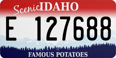 ID license plate E127688