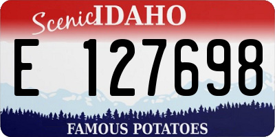 ID license plate E127698