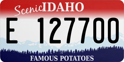 ID license plate E127700