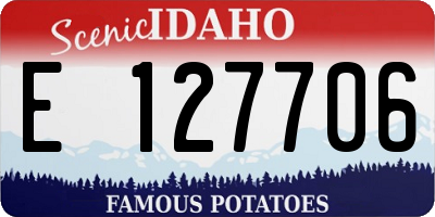 ID license plate E127706