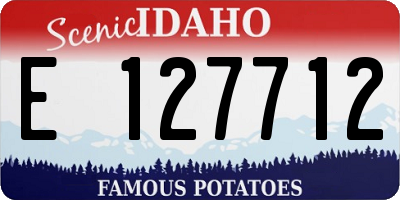 ID license plate E127712