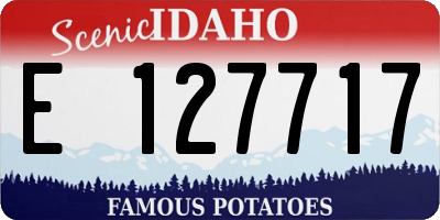 ID license plate E127717