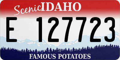 ID license plate E127723