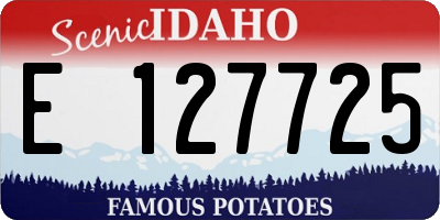 ID license plate E127725