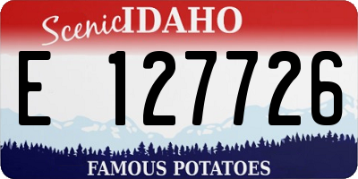 ID license plate E127726