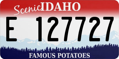 ID license plate E127727