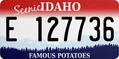 ID license plate E127736