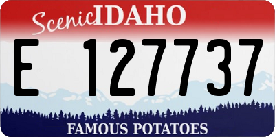 ID license plate E127737