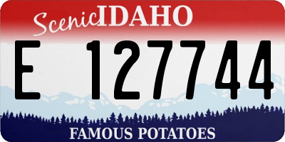 ID license plate E127744