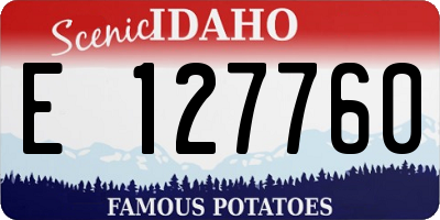 ID license plate E127760