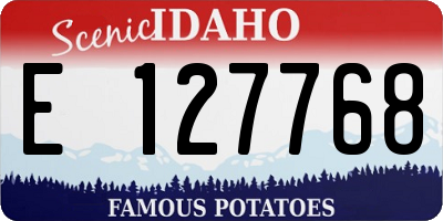 ID license plate E127768