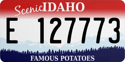 ID license plate E127773