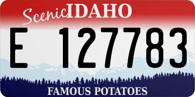 ID license plate E127783