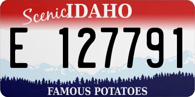 ID license plate E127791