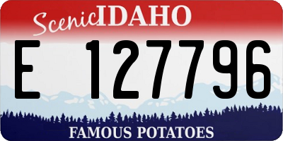 ID license plate E127796